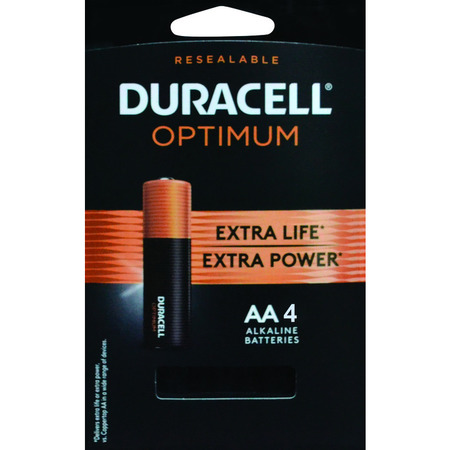 DURACELL OPTIMUM BATTERY AA 4PK 32556